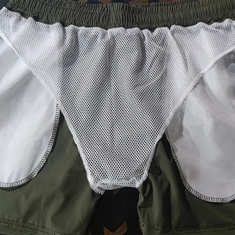 Herren Schwimmhose 2025 mit Reißverschluss-Taschen - Mesh-Futter - Sommer - Strand - Pool - Wassersport Schnelltrocknend