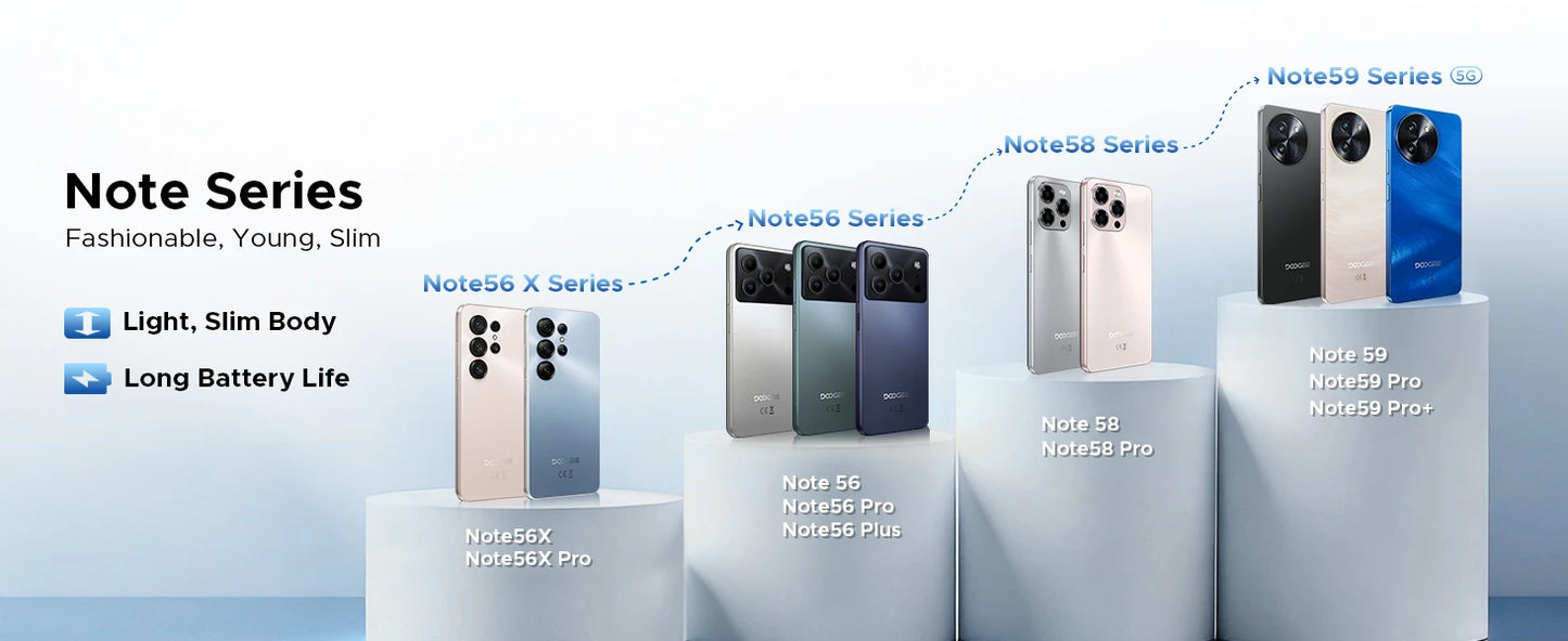 DOOGEE Note56X Pro Gemini AI - 6150 mAh Unisoc T7225 Octa Core 6,56 Zoll