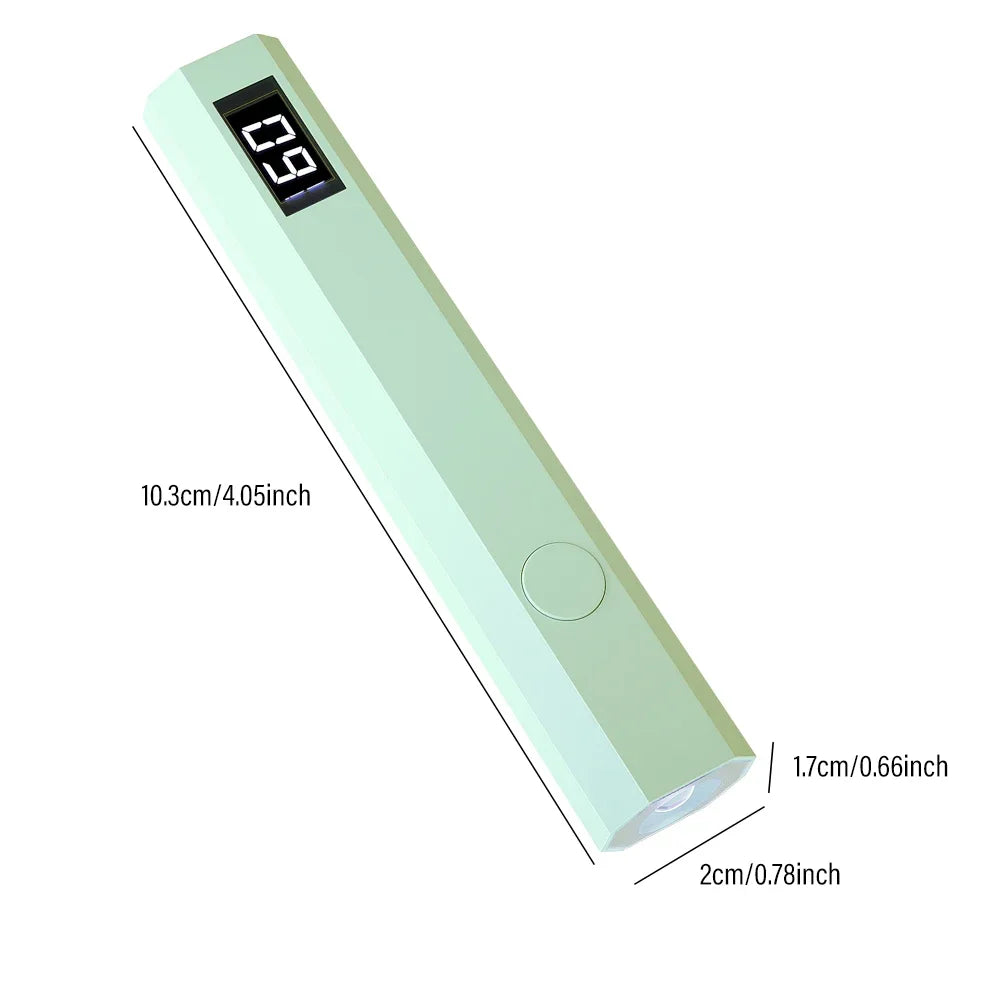 Handheld Mini UV LED Nail Lamp for Gel Polish Curing USB Rechargeable Quick Dry Portable Manicure Machine Nail Art Tool
