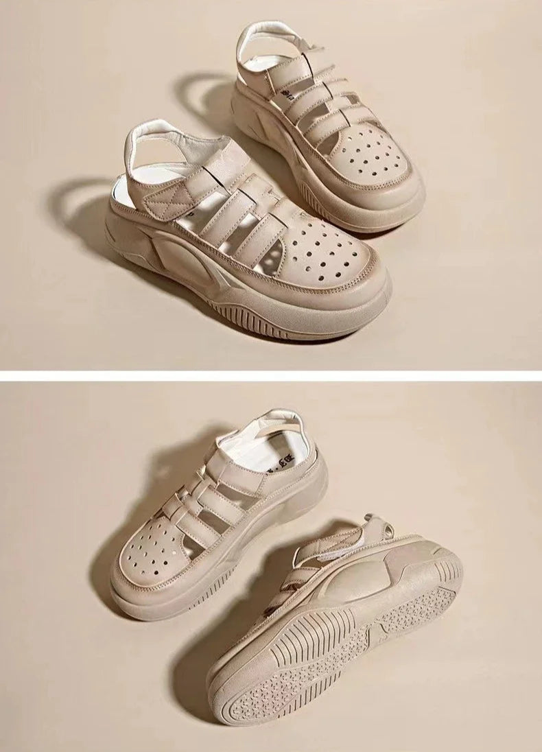 Women's Summer Casual Footwear Ladies Sports Sandals Fashion Closed Toe Sandals Shoes Woman Hollow Out Comfort Walk Sandalias
