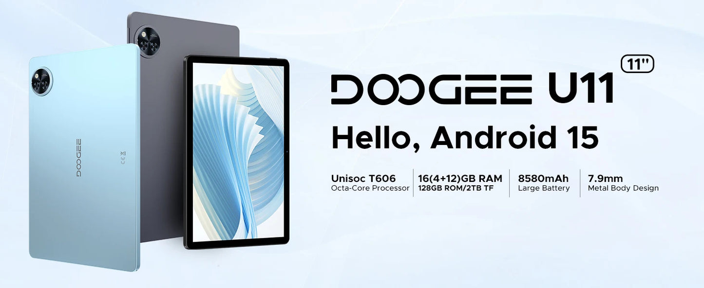 DOOGEE U11 Ultra Klar 90Hz Display - 11 Zoll, 128GB ROM, 8580mAh Akku