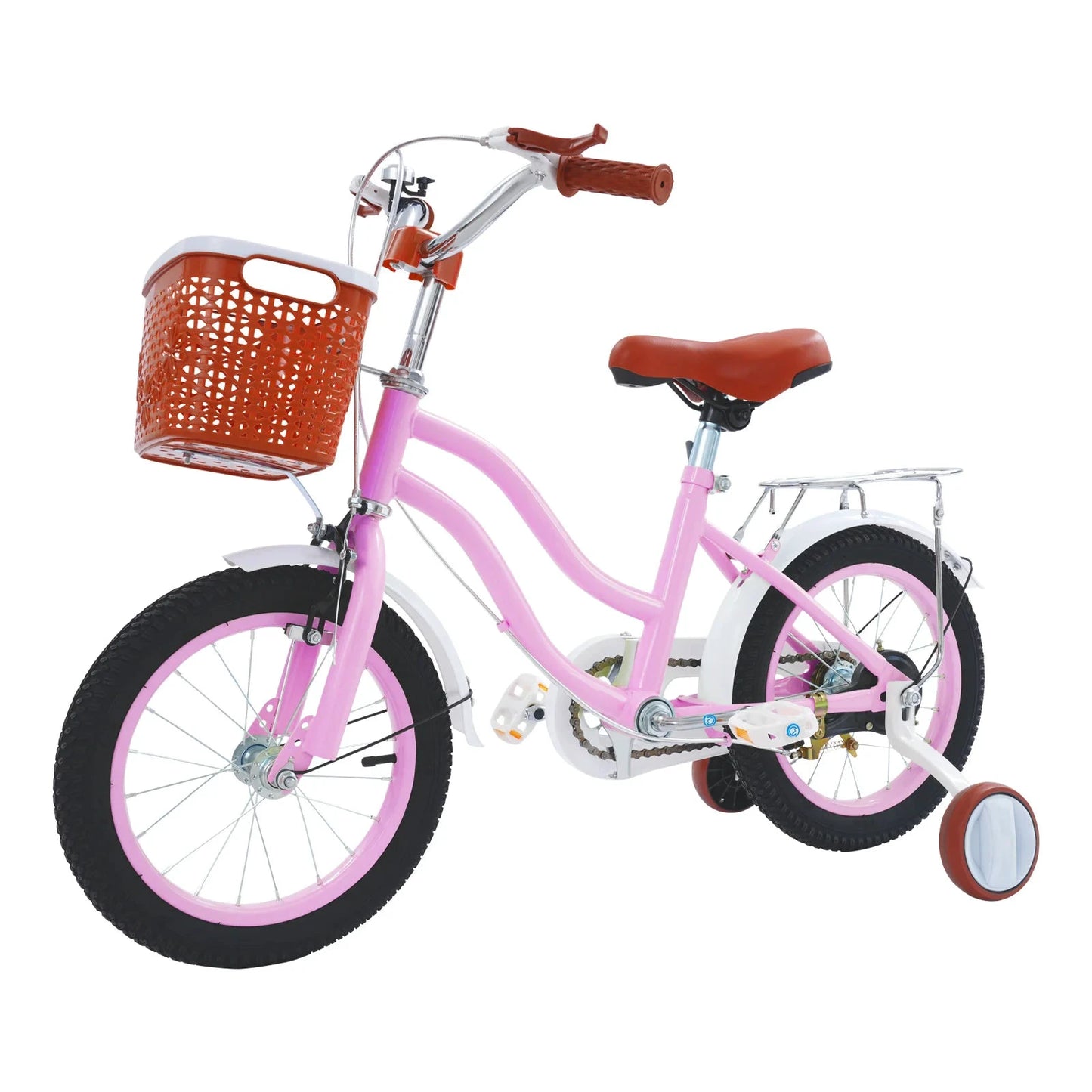 Kinderfahrrad aus Kohlenstoffstahl | 14" höhenverstellbares Kinderfahrrad mit Stützrädern für Jungen und Mädchen im Alter von 3–7 Jahren by Golden Bridge Store