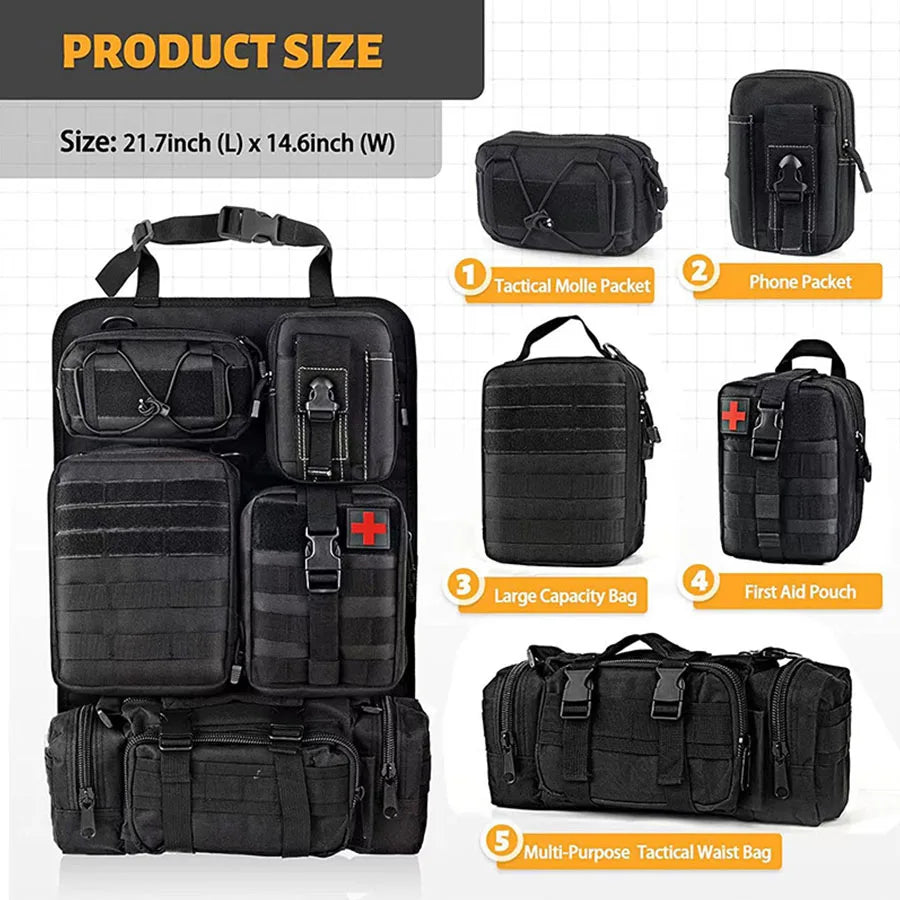 Auto-Organizer 2025: Multifunktionales 55x37CM 600D - Car Back Seat Collection