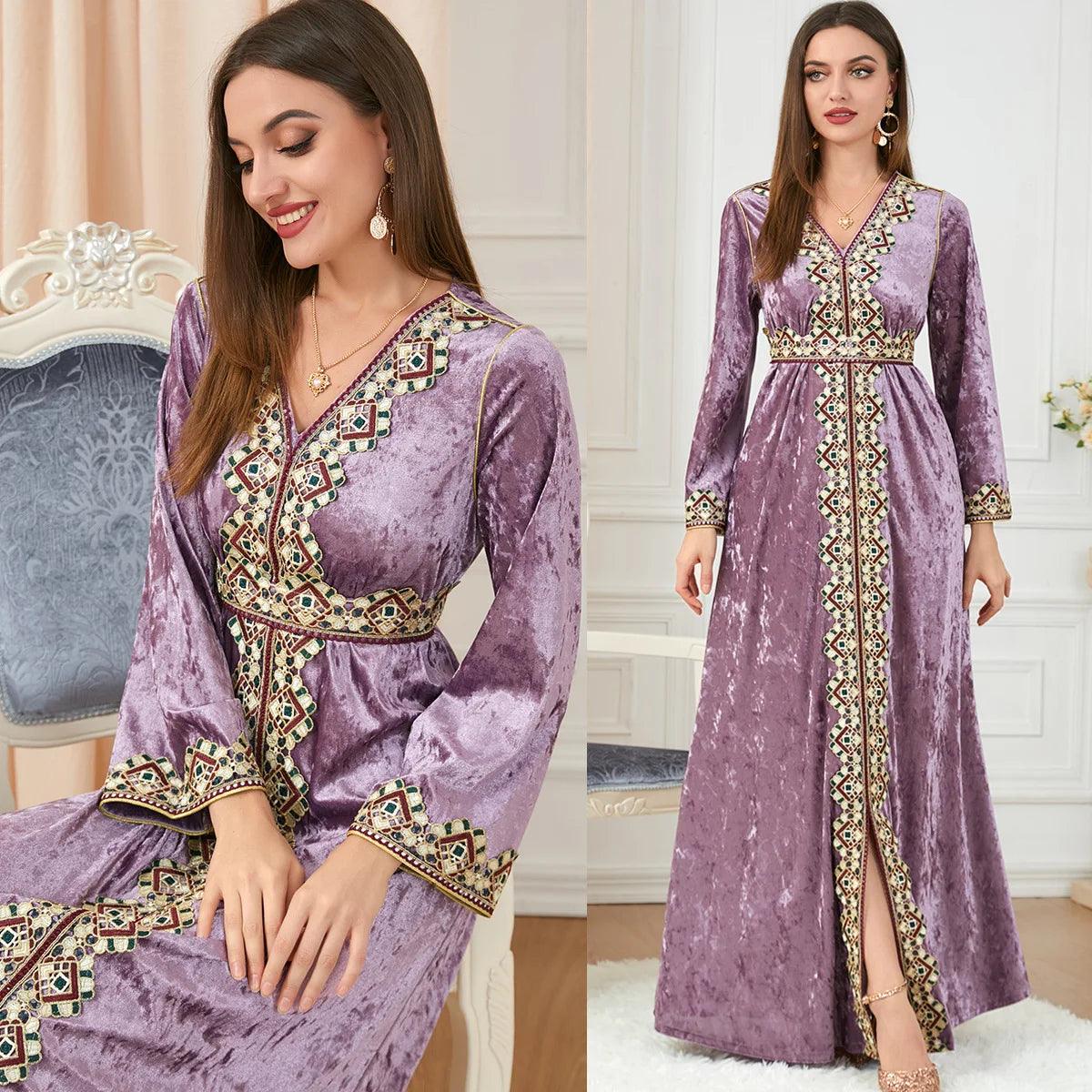 Elegant Dubai inspired dress for muslim women,Modest & stylish fashion