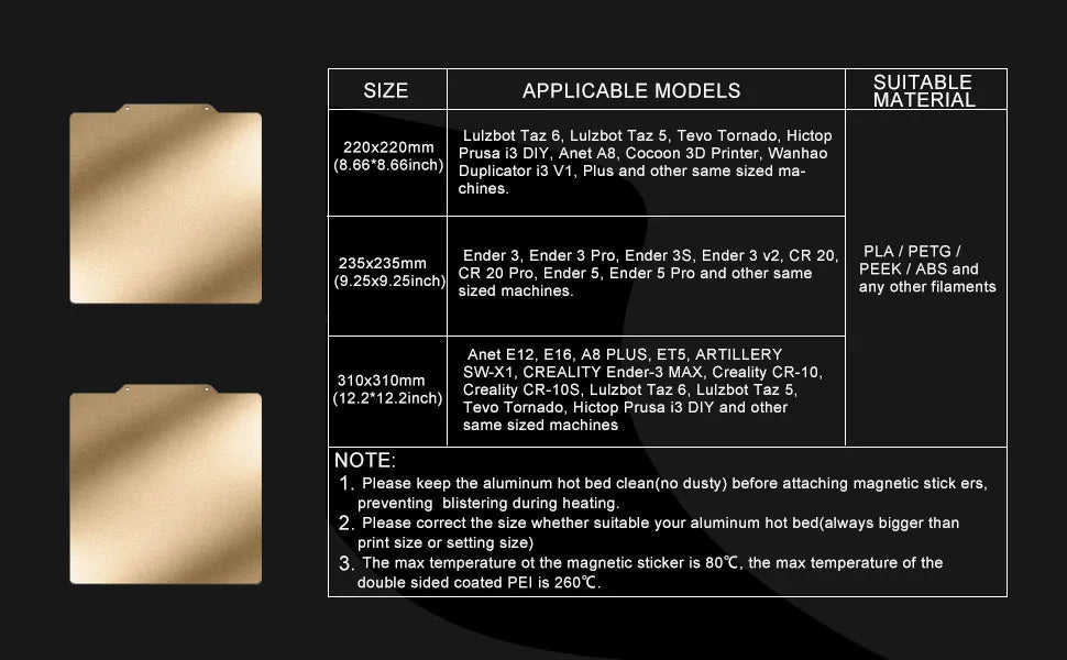 IdeaFormer PEI FlexMod Magnetic - flexibil 310/220 mm