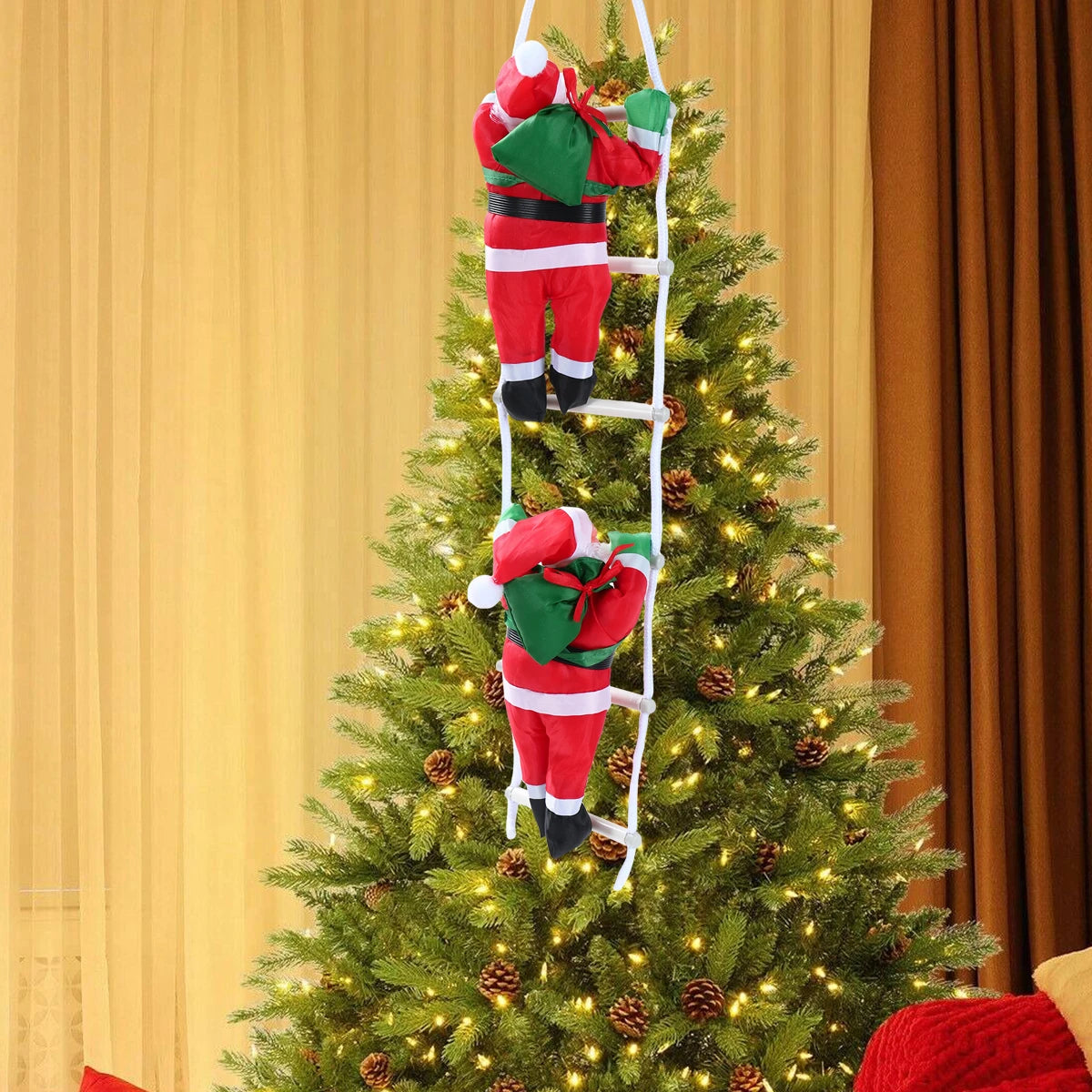 Choice Weihnachtsmann Kletterleiter Anhänger - Größe 5 cm Kunststoff