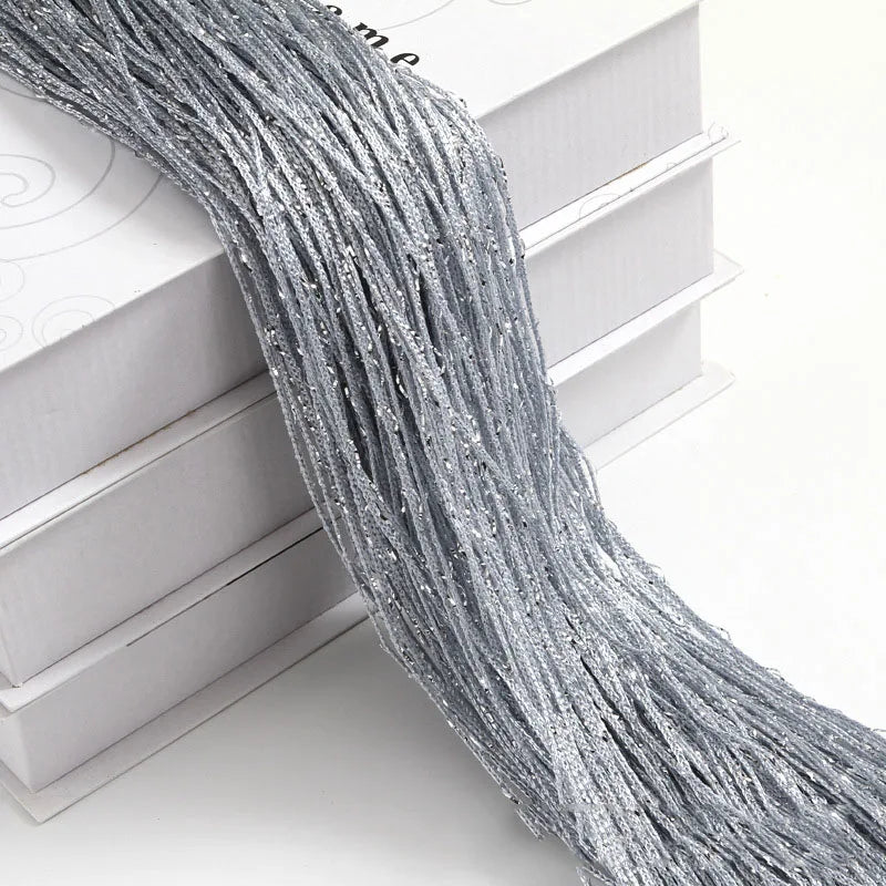 HomeStyle Glitzer-Türschnur - 100x200 cm silber Vorhang