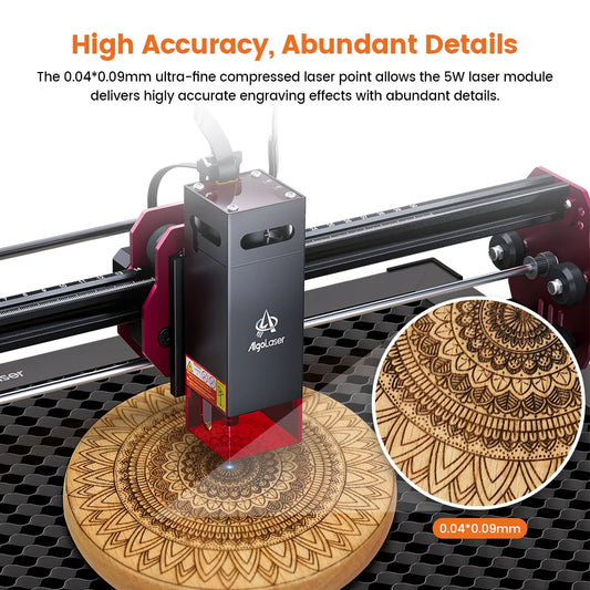 Laser-Graviermaschine 2025: AlgoLaser DIY Mini 5W 10W Engraver Cutter Personalized Gifts Woodwork Collection