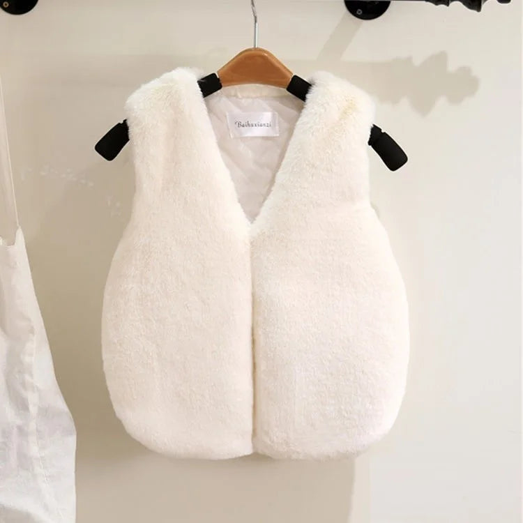 OLEKID Weste Faux-Fur - Größe 4-6Y, Baumwolle, Regular