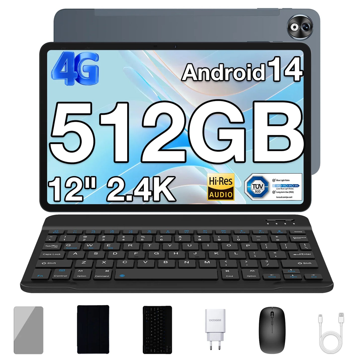 DOOGEE T40 Pro Ultradünn - 8GB 512GB Speicher 10800mAh 12Zoll