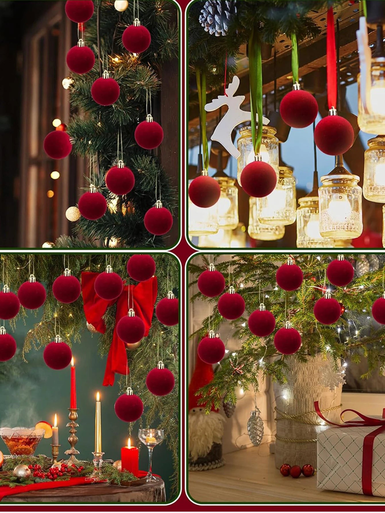 Choice Christbaumkugeln Flockierte Kugel - Durchmesser 5 cm, 6 Stück