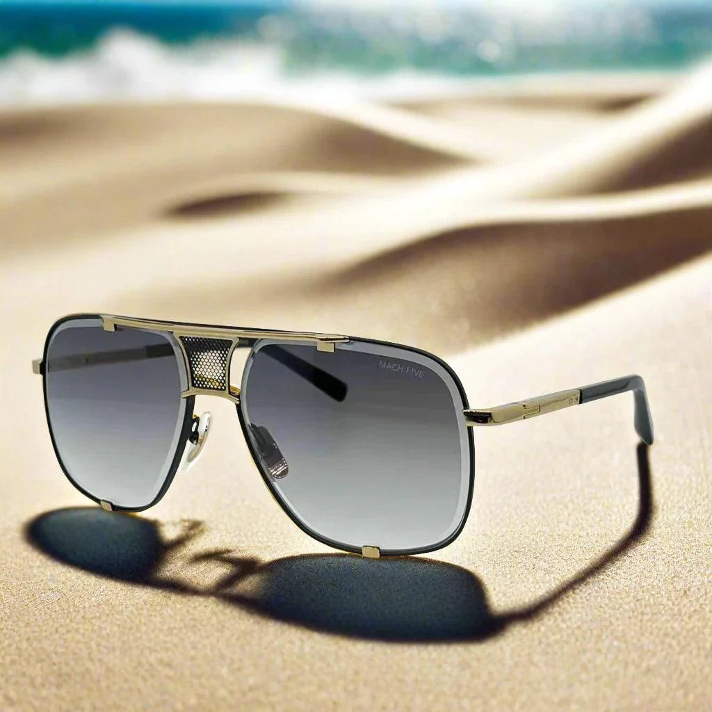 Mach five high quality titanium fashionable sunglasses