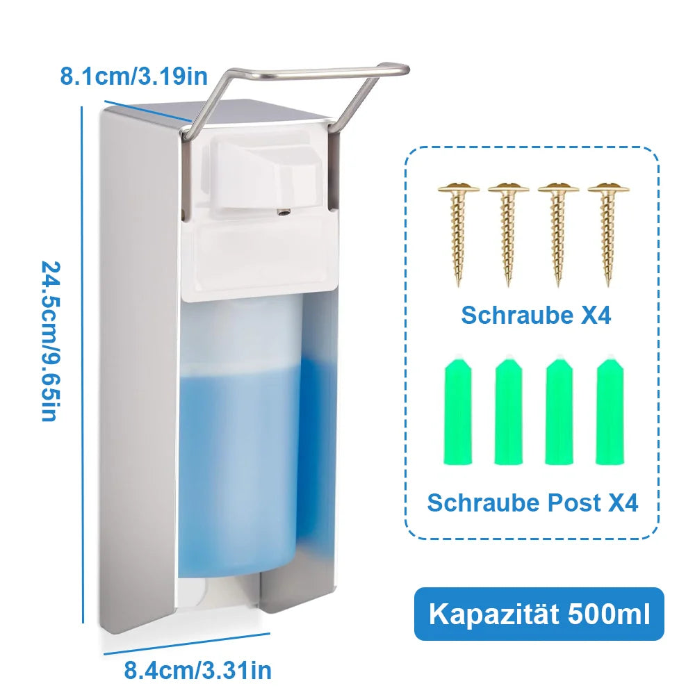 NONE Seifenspender 500 ml Wandhalter Manueller Druckspender