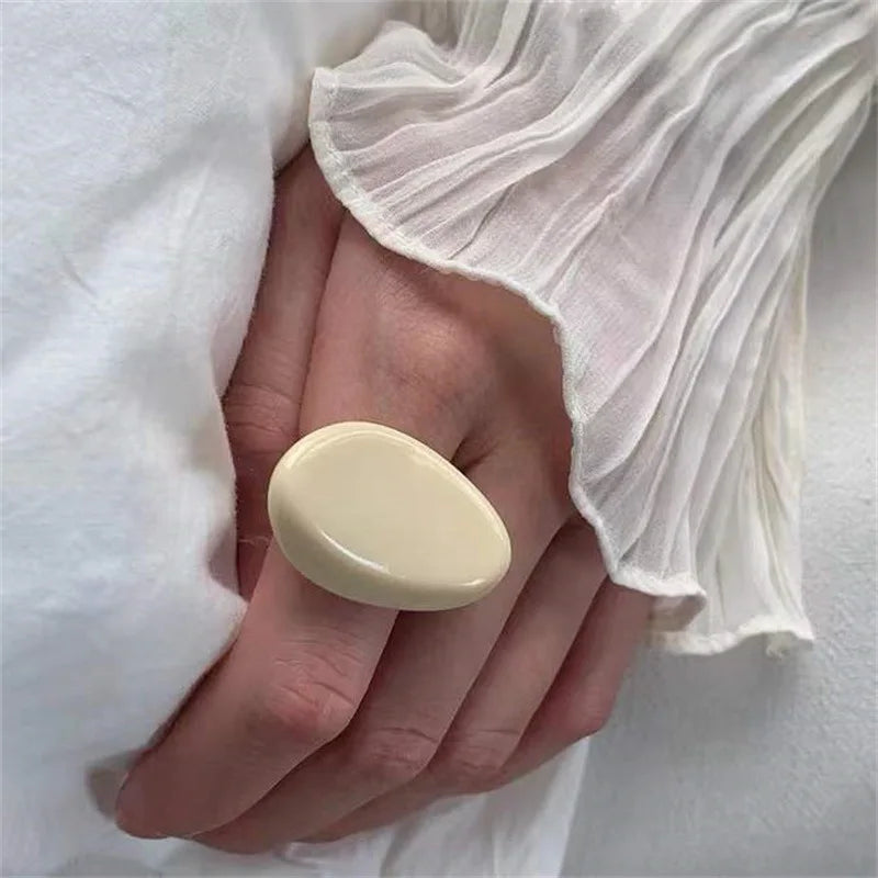 Inele Groase Geometrice HangZhi - Rășină, Mărime Mare