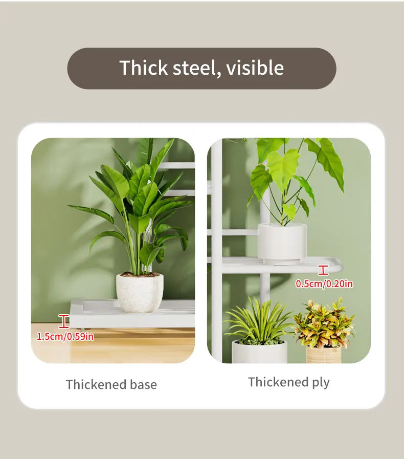 MTShining Pflanzenregal 8 Ebenen Metall Innen Und Außen