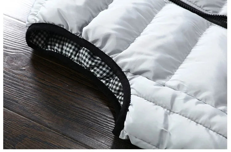 CPCOEPAXCN Weste Winddichte Baumwolle - Reißverschluss, Mandarin-Kragen, Länge Regular