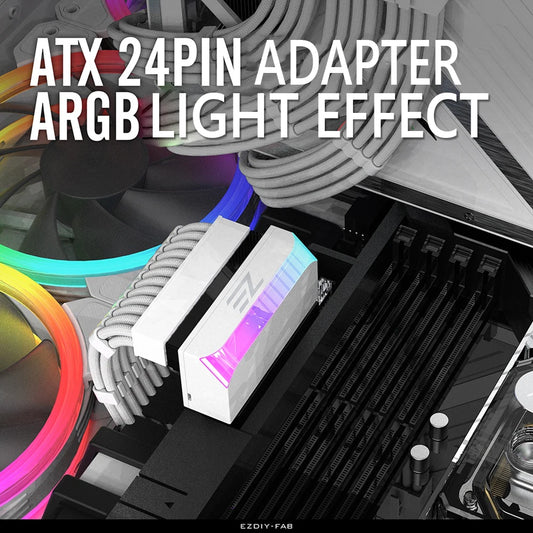 ATX 24 Pin 90° Adapter 2025 - Power Plug ARGB Mainboard - Motherboard PSU Kabel Modular DIY Mounting