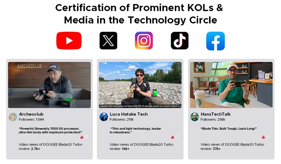 DOOGEE Blade20 Max Outdoor-Smartphone - 11800mAh 33W 6,6 Zoll