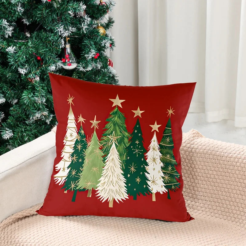Christmas Pillow Cover Merry Christmas Party Decoration 2025 Xmas Christmas Tree Pillow Cover Navidad Natal New Year Gift 2026