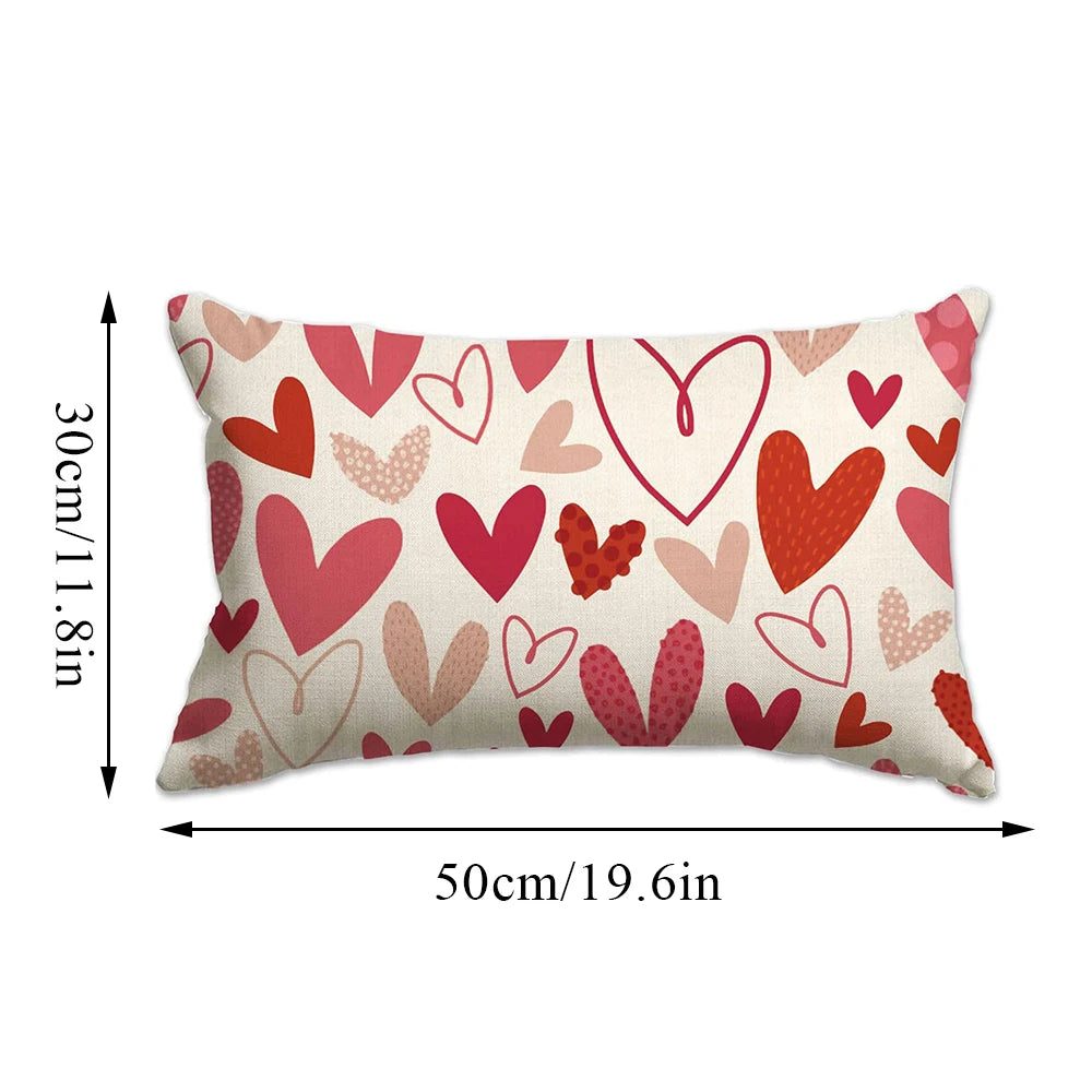 Merry Christmas Decorative Pillow Cover 30x50cm Linen Throw Pillowcase Christmas Cushion Cover Pillowslip For Sofa Home Decor