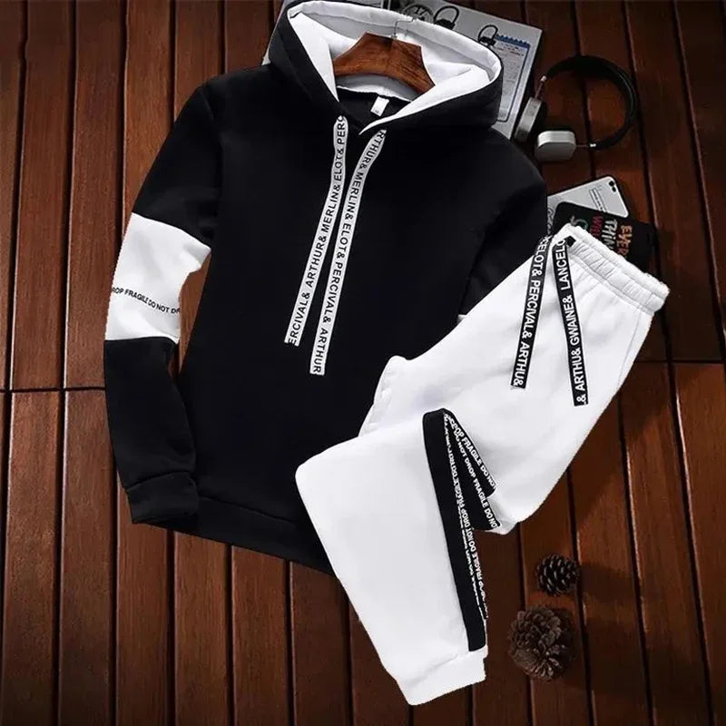 Fudong Trainingsanzug Kapuze - Polyester Herbst Winter L