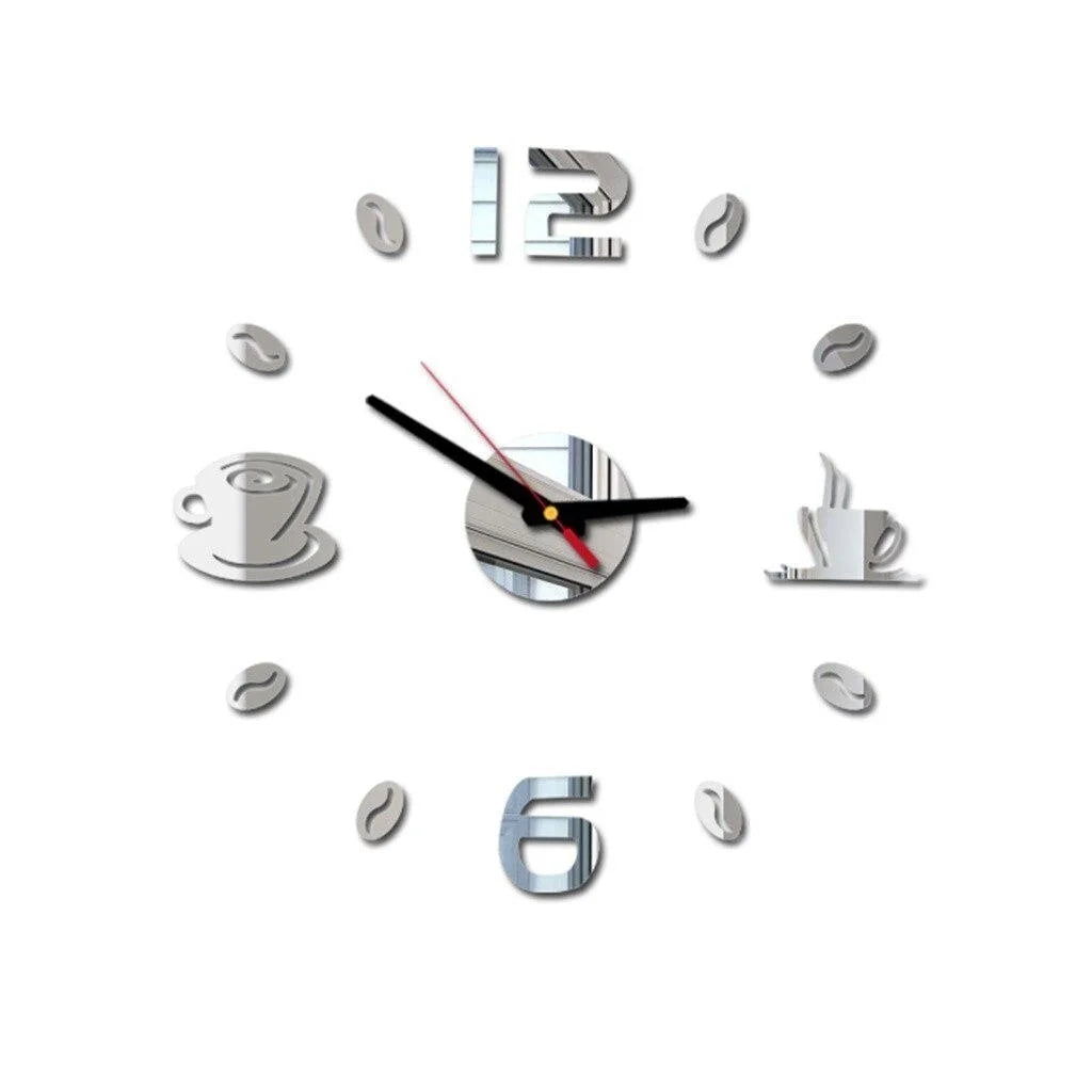 Digital Wall Clock Sticker Modern Design Clock DIY Clock Wall Kitchen Clock Living Room Home Decor Diy  Living Room Quartz Needl