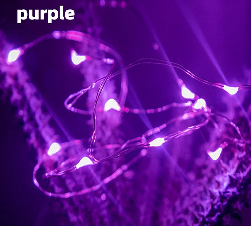 Łańcuch świetlny Acosh Neon Copper Wire – długość 20 m, 200 diod LED, 5 V DC