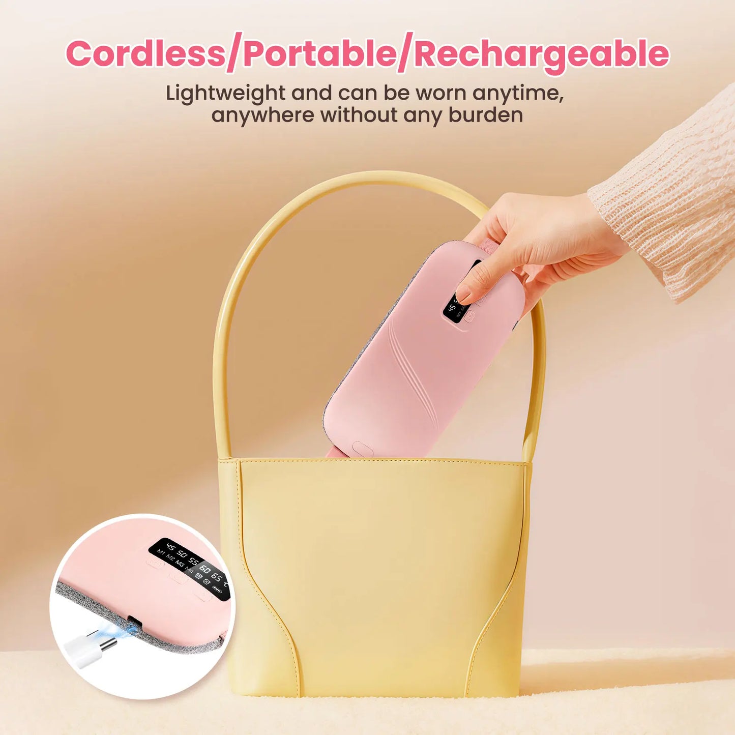 Menstrual Uterine Warm Belt For Women Belly Pain Relief USB 5 Gear Electric Heating Pad Vibration Abdomen Waist Massager