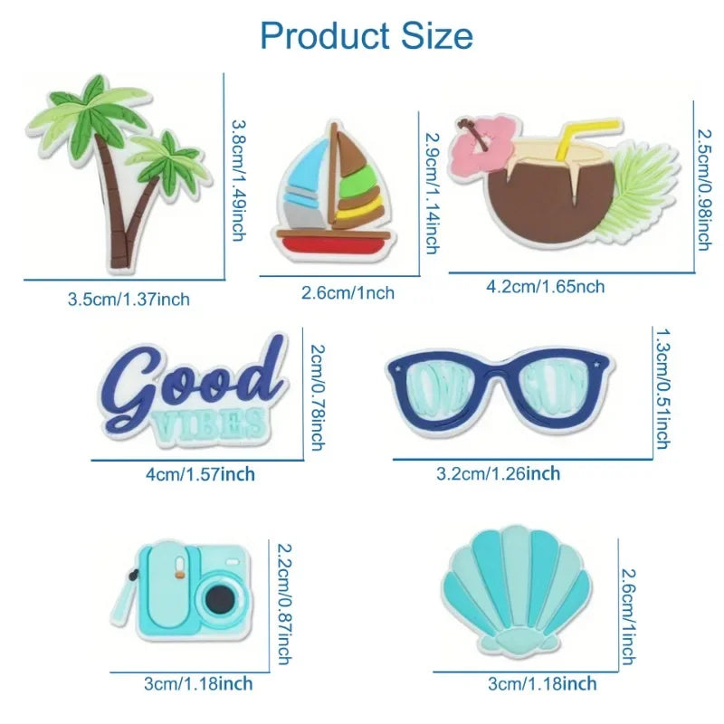 Beach Charms Bogg Bag Accessories EVA Rubber Handbag Fashion Waterproof Women Basket Pins Shell Buckles Badge Jelly Sac Bogg Bag