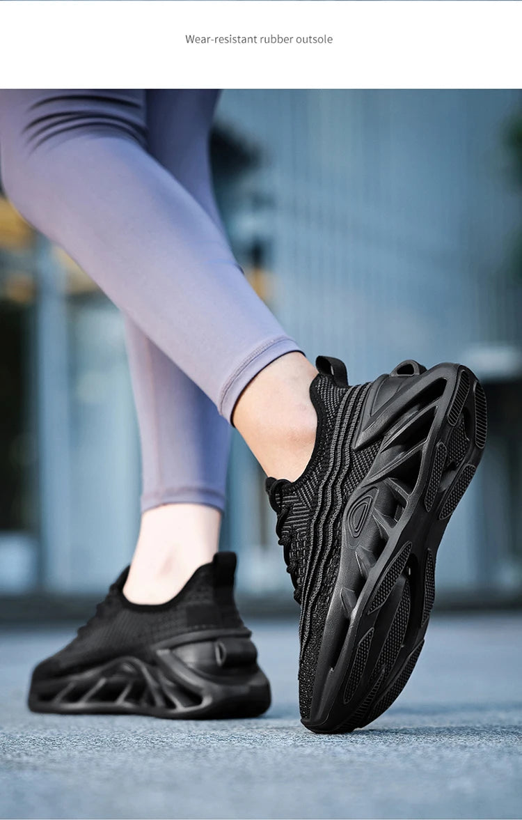 Herren Sneakers Leicht Laufschuhe Atmungsaktiv Mesh Komfortabel EVA Dick Sohle Rutschfest Tennis Walking Weiß Schuhe Für Männer