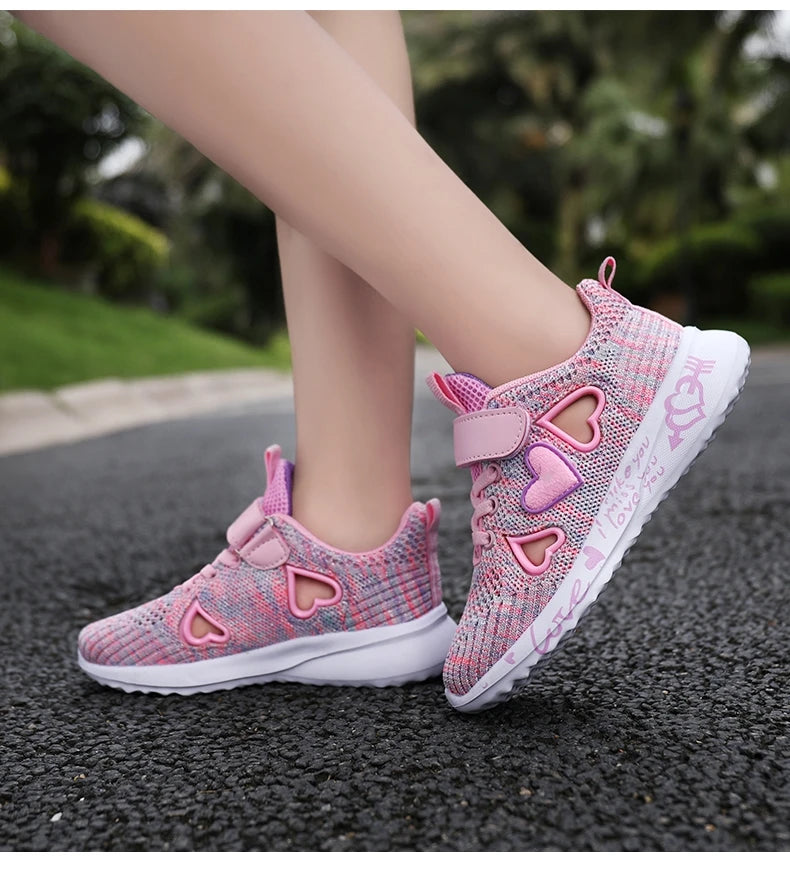 Mädchen Casual Schuhe 2025 - Leicht Mesh Sneakers Kinder Sommer - Frühling Herbst Tenis Süß Sport Cartoon Weiblich Laufen Socken Schuhe