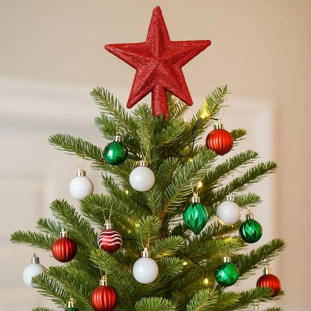 Electronic Stoßfest Weihnachtskugel Topper - 36 Stück Elektroplattiert