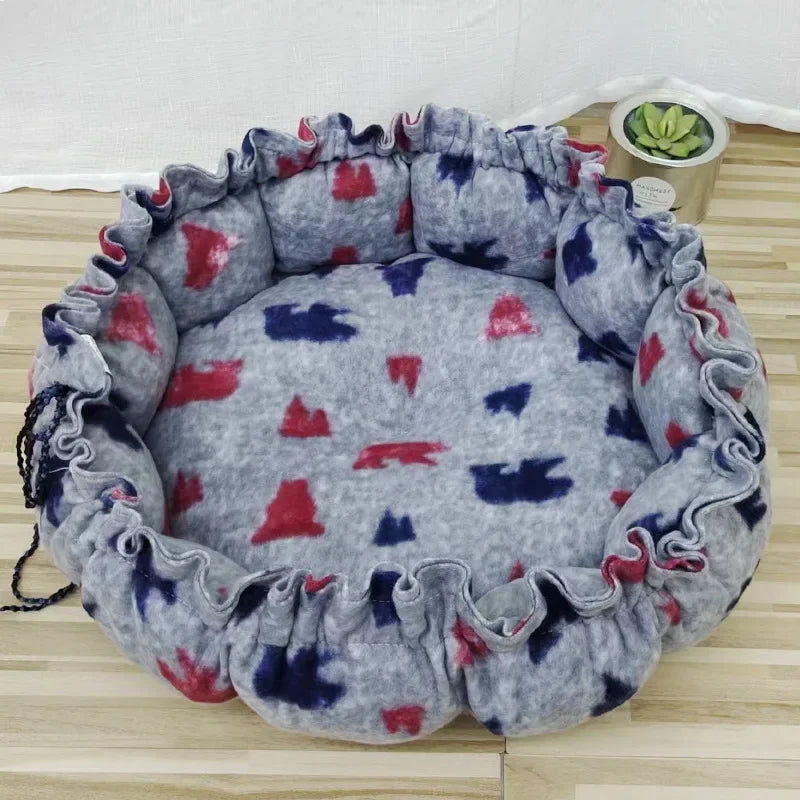Rundes Katzen Bett 2025 - Plüsch Haus Langes Haustier Bett - Katzen Kissen Hunde Matte Warm Home Waschbar Hunde Sofa Weich Pet Accessories
