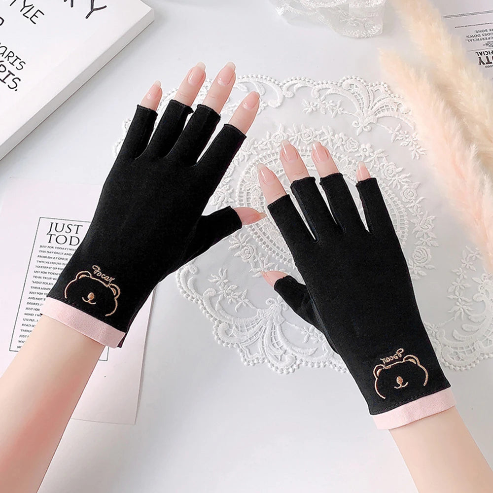 MingLee Cotton UV Schutzhandschuh - 1 Paar Fingerlos