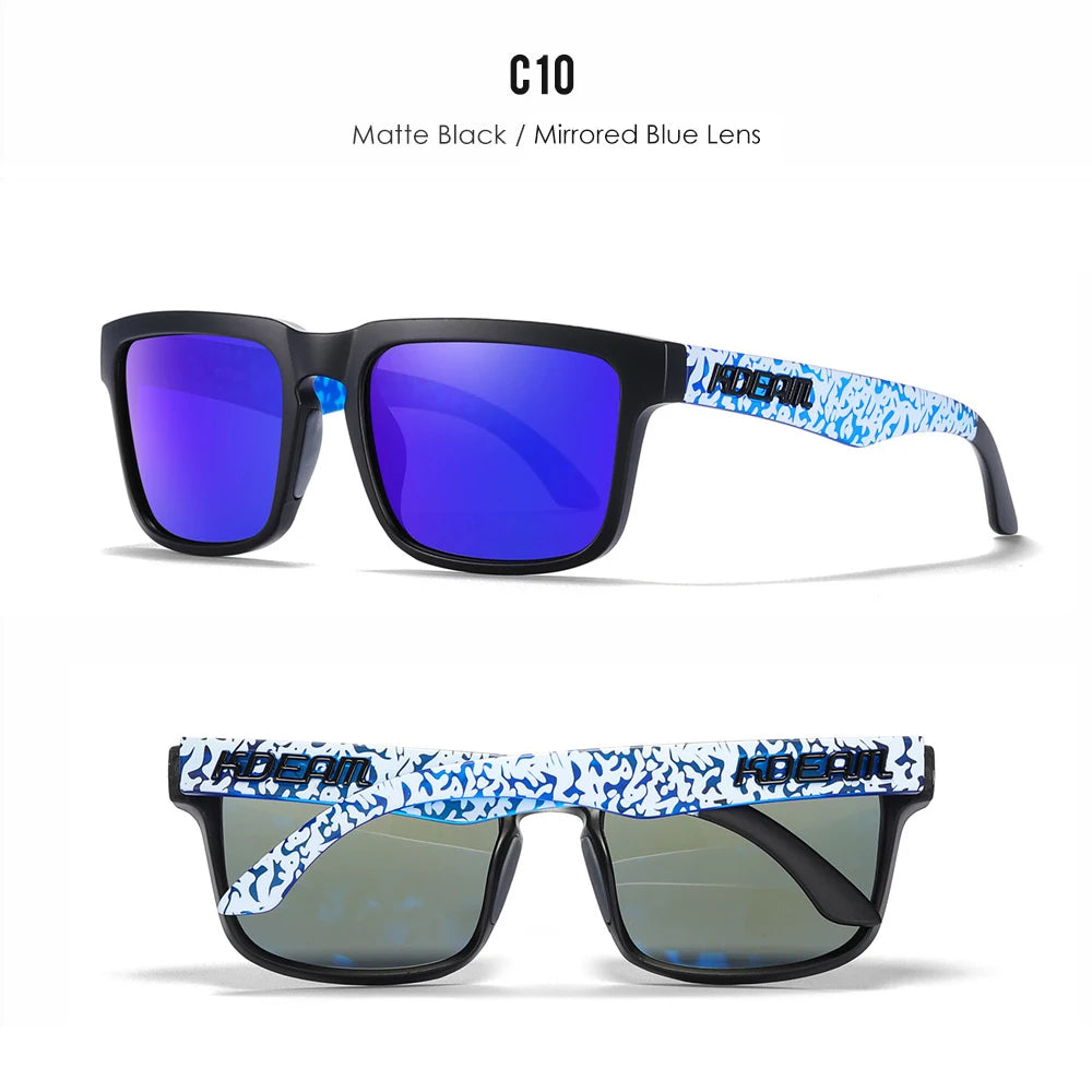 KDEAM Herren Polarisierte Sonnenbrille Quadratisch Casual Outdoor Sonnen Brille Frauen Unisex Sonnenbrille für Paare mit Neuer Verpackung