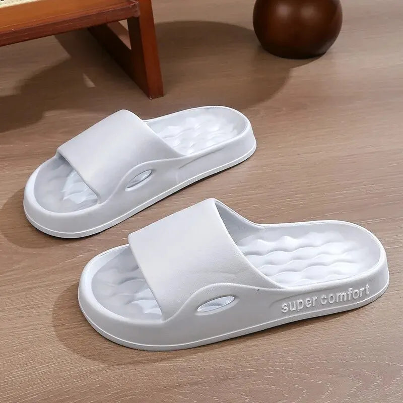 Dick Plattform Hausschuhe für Frauen Heim Weich Sohle Kissen Slides Sandalen Frau Sommer Strand Rutschfest Flip Flops Badezimmer Hausschuhe