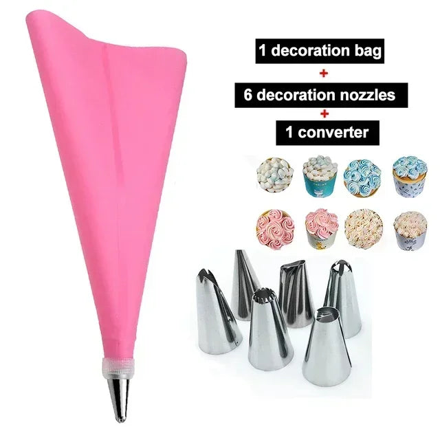BCMJHWT Spritztüllen Set Silikon - 16 Stück 1 Beutel