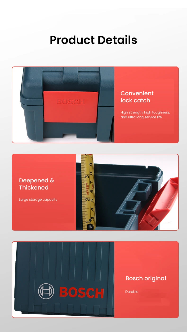 Bosch Tool Box Portable Plastic Storage Case