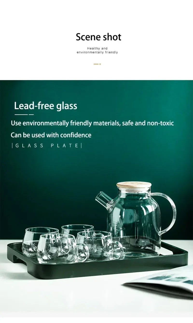 Borosilikat Teekanne Transparent Hitzebeständig - 1,8L Glas