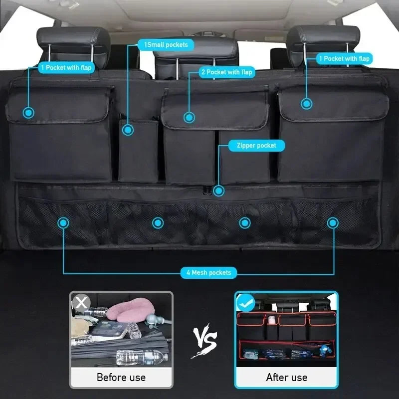 Auto-Organizer 2025: Multi-Pocket Car-Trunk - Seat Back Storage Collection