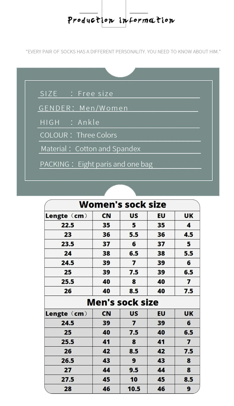 OtherCN 05-8 Unsichtbar No Show Socken - 8 Paar Polyester