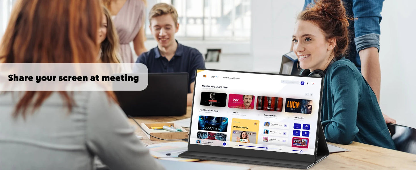 UPERFECT 15,6 Zoll Touch Monitor - Aufl. 1920x1080, 300 CD/M2, 60 Hz