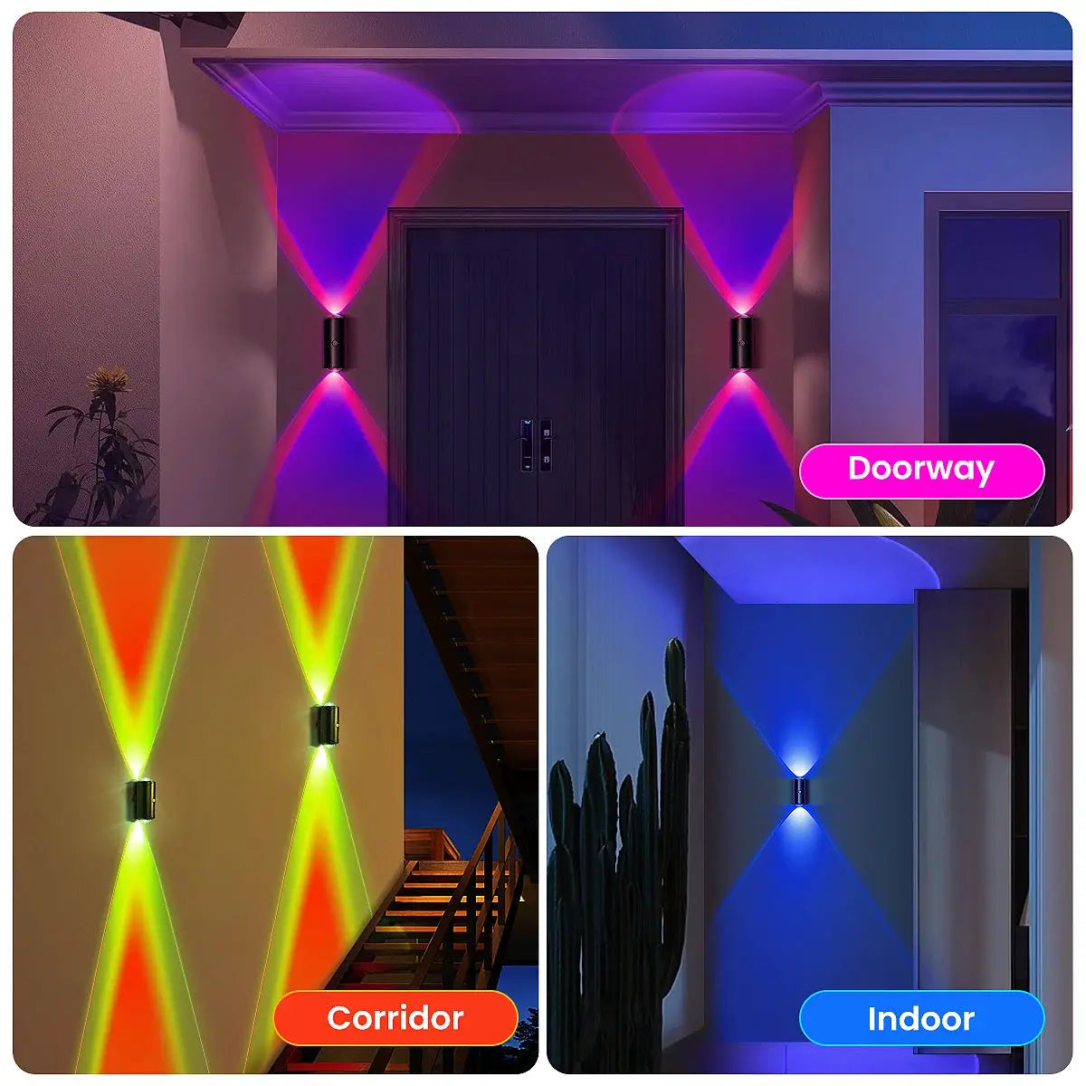 4/2/1 PCS Smart Light mit Bewegungsmelder, dimmbare LED-Nachtlampe, RGB-Umgebungslicht mit Farbverlauf, wiederaufladbarer Wandleuchte-Lichtsensor