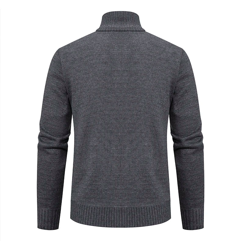 ENWEIGEM Strickjacke Rollkragen - Polyester Fleece Taschen