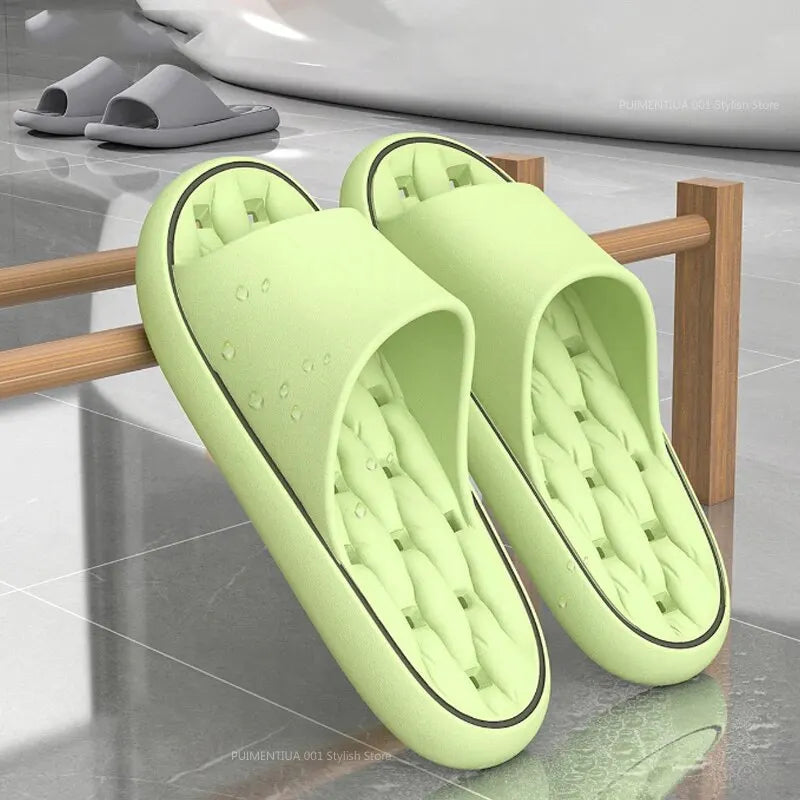 Badezimmer Haus Hausschuhe Leckend Schnell-Trocknend Dusch Hausschuhe Leicht Gewicht Wasserleckend Strand Flip Flops Frauen Schwimmen Slides