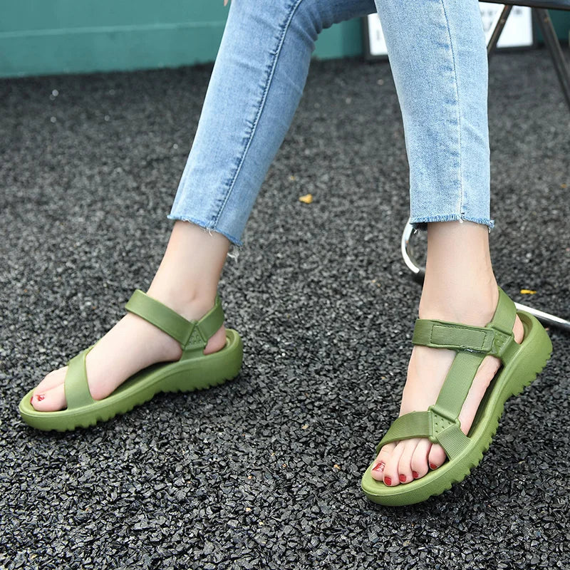 Sommer-Sandalen 2025: Womens Sandals Summer Trend Anti-slip Wear-resistant - Lightweight EVA Flat Sandals Women Outdoor Beach Shoes Collection