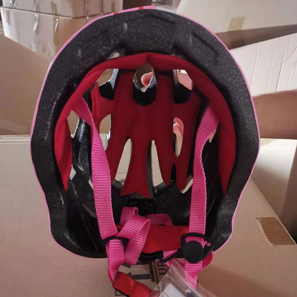 Kids Cycling Helmet Adjustable Bicycle Helmet with Taillights Lightweight Scooter Balance Bike Helmet Children Riding Equipment