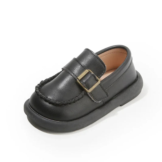 Jungen Casual Schuhe 2025 - Kleinkind Flache Loafer Slip-On - Frühling Herbst Runde Zehen Klassische Schnalle Hochzeit