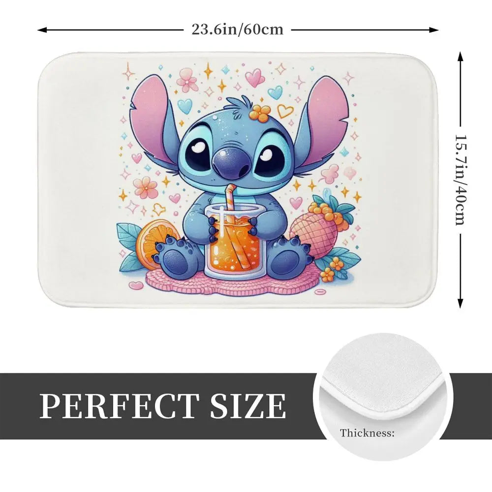 Custom Cartoon Stitch Floor Door Kitchen Bathroom Mat Anti-Slip Outdoor Doormat Bedroom Balcony Entrance Rug Carpet Footpad