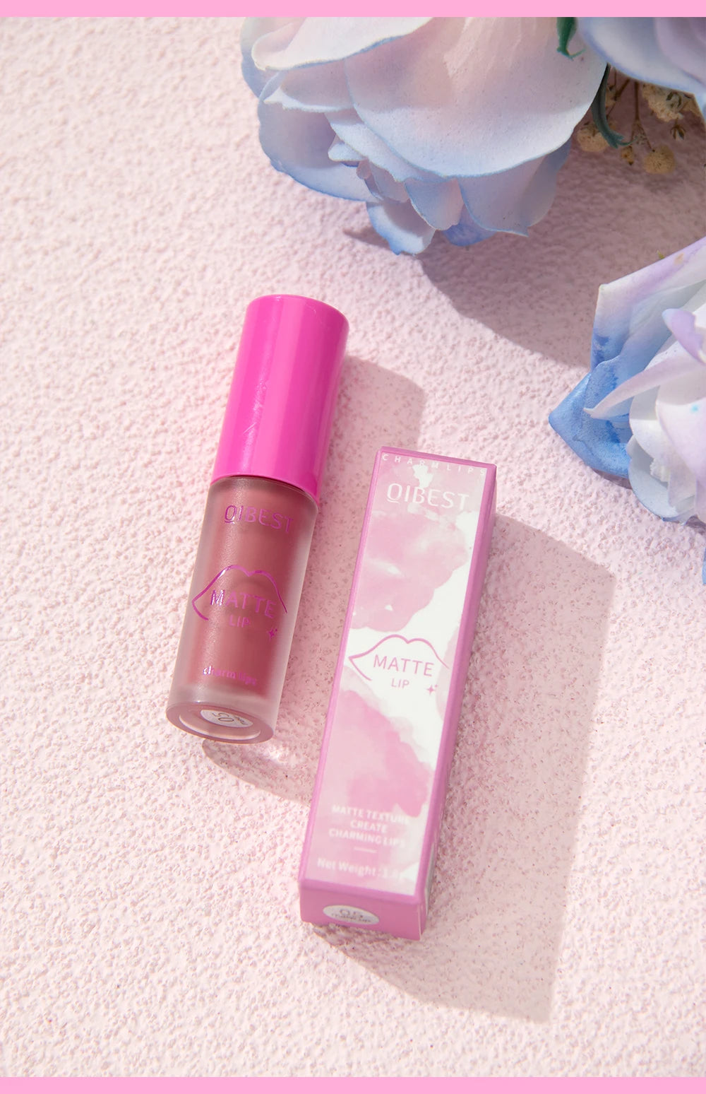 QiBest Matte Lipgloss Waterproof - 8 Farben 5ml Langanhaltend